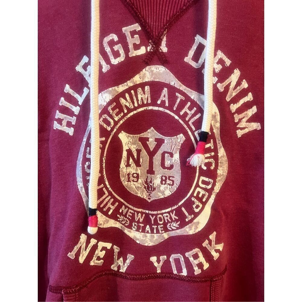 Tommy Hilfiger Denim New York Jacket Hoodie Sweatshirt Size Small Berry (3138)
